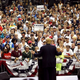 Then-Republican presidential candidate Donald Trump speaks during a campaign rally at the University of South Florida in Tampa on Feb. 12, 2016.
Joe Raedle/Getty Images